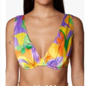 DANIELLE BERNSTEIN Vibrant Multicolor Crop Top
